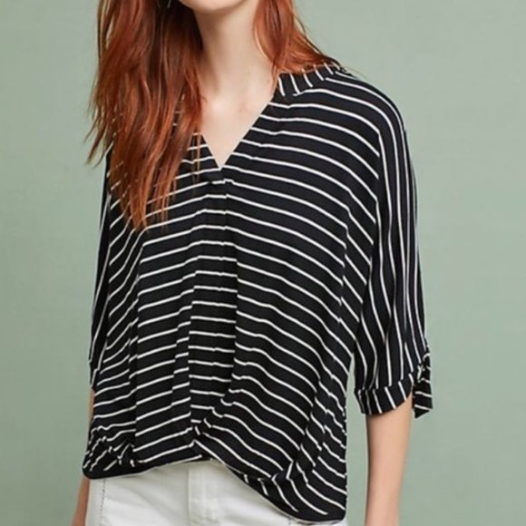 Anthropologie Tops - Akemi & Kin Striped Shirt MEDIUM Black 1967